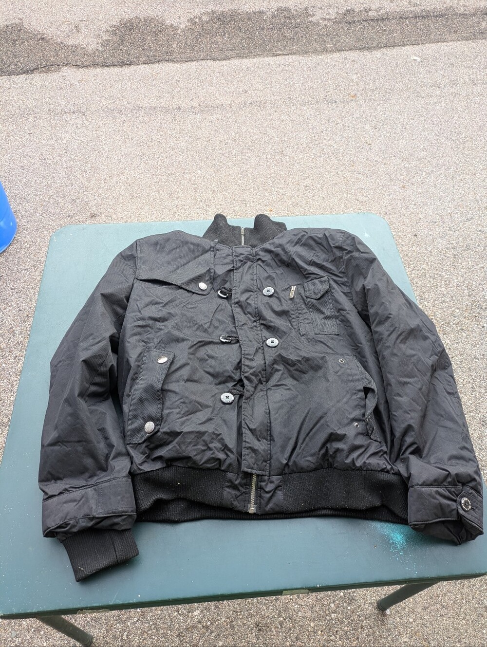 Women's Jack & Jones vintage-style black tactical flight bomber jacket